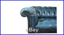 Vintage Chesterfield Sofa- Blue