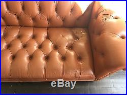 Vintage Chesterfield Sofa Couch Timeless Classic Style Den Americana Brown Tuff