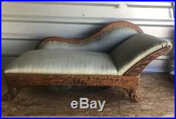 Vintage Child Size Antique Victorian Fainting Couch-Chaise Lounge Chair