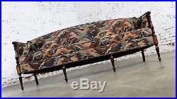 Vintage Classical American Federal Carved Sheraton Style Settee Sofa