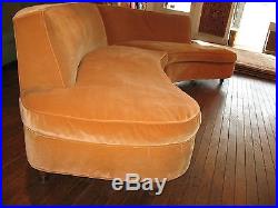 Vintage Curved Mid Century Modern Sectional Sofa Harvey Probber