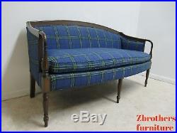 Vintage Custom Mason Art Sheraton Style Mahogany Sofa Couch