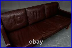 Vintage Danish MID Century Stouby 3 Person Sofa In Cognac Leather Model