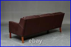 Vintage Danish MID Century Stouby 3 Person Sofa In Cognac Leather Model