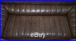 Vintage De Sede Ds-85 Aged Brown Leather Two Seater Sofa MID Century Modern 86