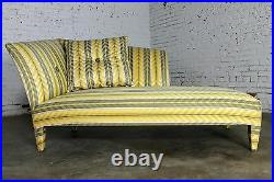 Vintage Donghia Yellow Stripe Spirit Chaise Longue by John Hutton