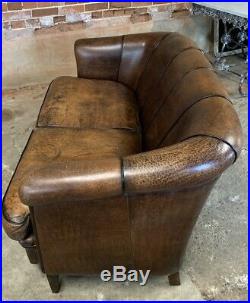 Vintage Dutch Leather Sofa