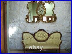 Vintage French And Victorian Inspired Modern Furniture Tufted Upholstered Settee