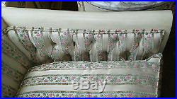 Vintage French Country French Provincial Down Filled Loveseat