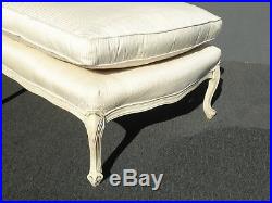 Vintage French Provincial Style White Chaise Lounger Settee