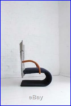 Vintage French Zen Chair with Ottoman by Claude Brisson for Ligne Roset, 1980s