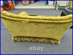 Vintage Green Crushed Velvet Rocking Couch Love seat