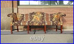 Vintage HICKORY CHAIR CO Chippendale Camelback 8 Leg Sofa-Nice