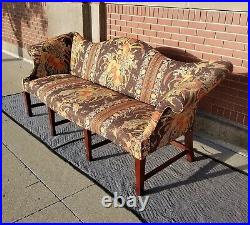 Vintage HICKORY CHAIR CO Chippendale Camelback 8 Leg Sofa-Nice