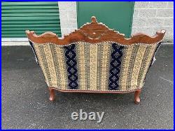Vintage Hand Carved Sofa Loveseat Ornate Italian Victorian French Settee Couch