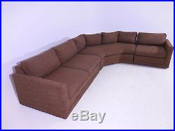 Vintage Harvey Probber Low Floating 3pc Sectional Sofa Mid Century Modern