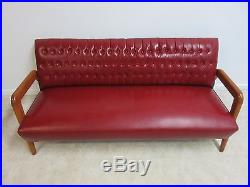 Vintage Heywood Wakefield Tufted Mid Century Sofa Settee Couch
