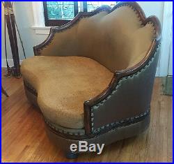Vintage High-end Designer Sofa Couch Loveseat COMFY! Art Deco Nouveau Victorian