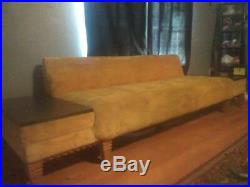 Vintage Lane Brutalist Paul Evans STYLE Mid Century Modern Sofa Set built in end