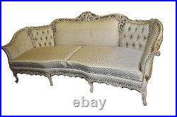 Vintage Large Carved Ornate Italian Provincial Style Sofa