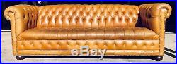 Vintage Leather Chesterfield Tufted Sofa
