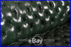 Vintage Leather Chesterfield in Oxford Green
