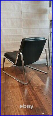 Vintage Ledersessel Lounge Sessel 60er 70er im Stil des Barcelona Chair -Drabert