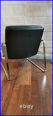 Vintage Ledersessel Lounge Sessel 60er 70er im Stil des Barcelona Chair -Drabert