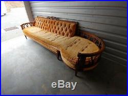 Vintage MCM Hollywood Regency Couch Sofa Orange
