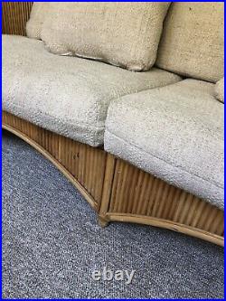 Vintage MCM Rattan Bamboo Sofa