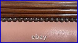 Vintage Mahogany Leather Settee