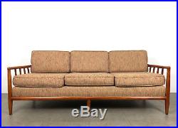 Vintage Mid Century Danish Modern Spindle Sofa Couch Robsjohn Gibbings Style