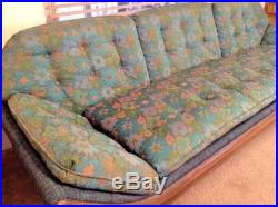 Vintage Mid-Century Gondola Couch Sofa & Gondola High Back Chair Pearsall-Style