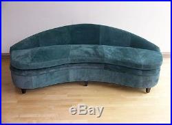 Vintage Mid Century Green Sofa, Style of Vladimir Kagan
