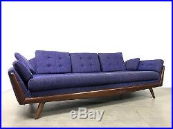 Vintage Mid Century Modern Adrian Pearsall Style Gondola Sofa For Re Upholstery
