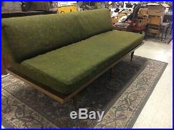 Vintage Mid Century Modern Couch Sofa Futon Green Original