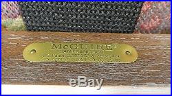 Vintage Mid Century Modern McGuire Bamboo Sofa Settee Leather Straps by McGuire