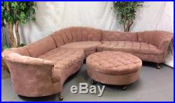 Vintage Mid Century Modern Sectional Sofa Couch Coral WE FREIGHT