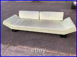 Vintage Mid Century Sofa RETRO Unique Green 1960s? Modern Long Hollywood MCM