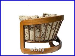 Vintage Mid century postmodern oak sofa howard furniture 1970s 5500 group