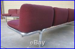 Vintage Pace chrome tubular atomic slipper sofa Leon Irving Rosen Milo Baughman