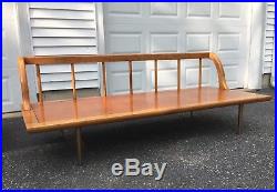 Vintage Pair Mid Century Daybed Boho Sofa Lounger Bed Handcrafted w Metal Legs