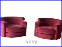 Vintage Post Modern Roche Bobois Modular Sectional Sofa Set & Swivel Chairs