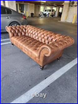 Vintage Ralph Lauren Brittany Leather Chesterfield Sofa