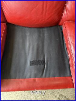 Vintage Ralph Lauren Red Leather Couch