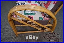 Vintage Rattan Bow Arm Sofa by Imperial Reed