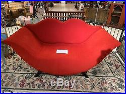 Vintage Red Lip Sofa- After Dali Mae West Sofa