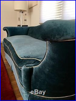 Vintage Regency Draper Style Sofa Couch Mid Century Modern Hollywood Glamour