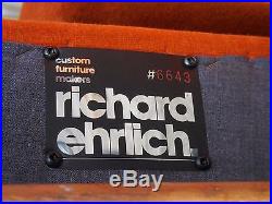 Vintage Richard Ehrlich Loveseat Sofa Mid Century Modern Baughman/Probber Era