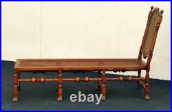 Vintage Solid Oak Caned Day Bed/chaise Lounge